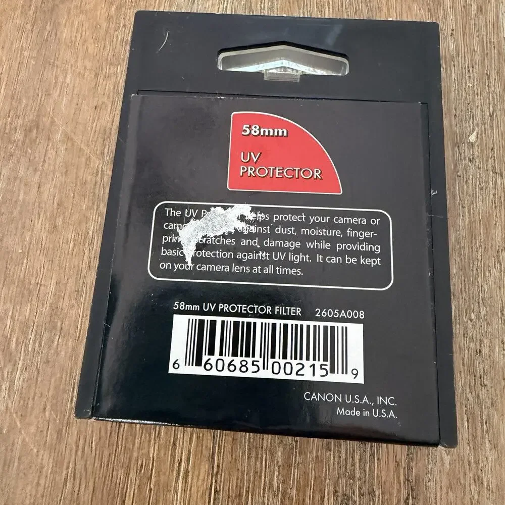 Canon 58mm UV Protector Lens Filter Camera Protection NEW